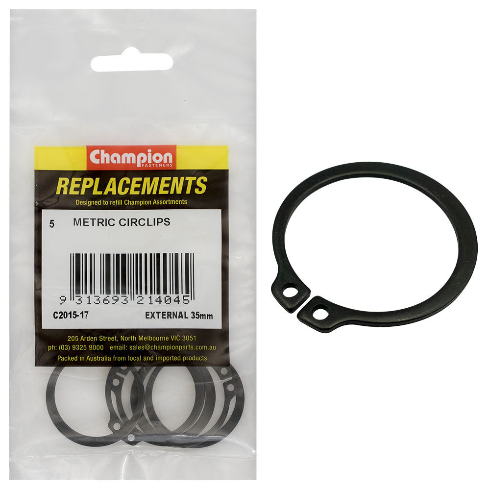 Champion C2015-17 External Circlip Metric 35mm -  5/Pack