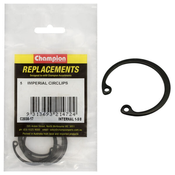 Champion C2030-17 Internal Circlip Imperial 1-5/8" -  5/Pack