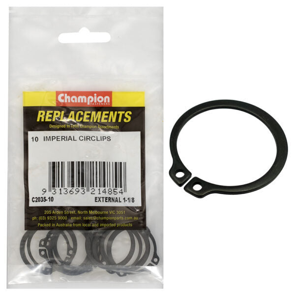 Champion C2035-10 External Circlip Imperial 1-1/8" -  10/Pack