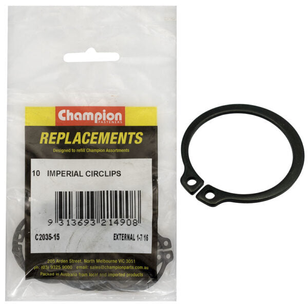 Champion C2035-15 External Circlip Imperial 1-7/16" -  10/Pack