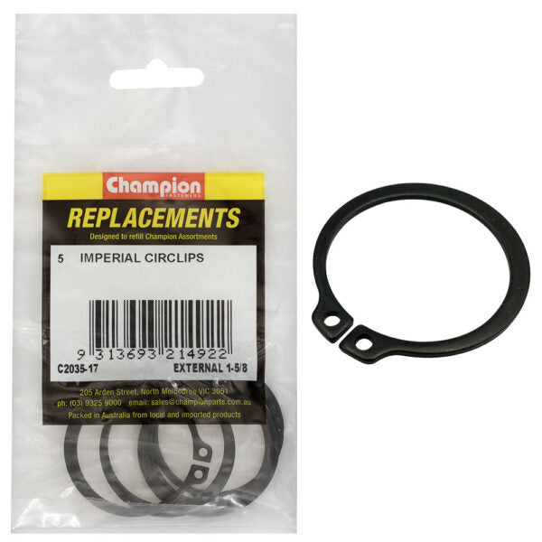 Champion C2035-17 External Circlip Imperial 1-5/8" -  5/Pack