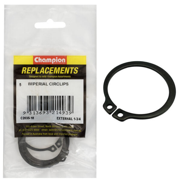 Champion C2035-18 External Circlip Imperial 1-3/4" -  5/Pack