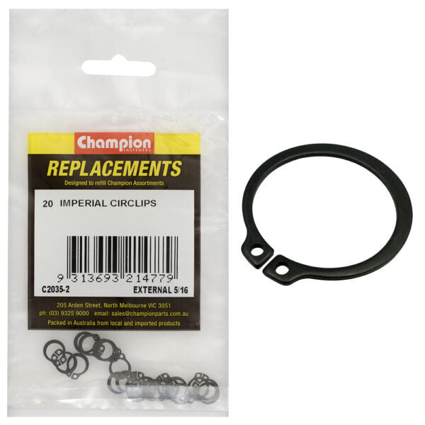 Champion C2035-2 External Circlip Imperial 5/16" -  20/Pack
