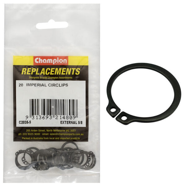 Champion C2035-5 External Circlip Imperial 5/8" -  20/Pack