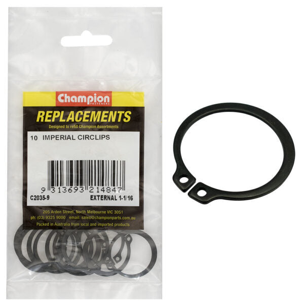 Champion C2035-9 External Circlip Imperial 1-1/16" -  10/Pack