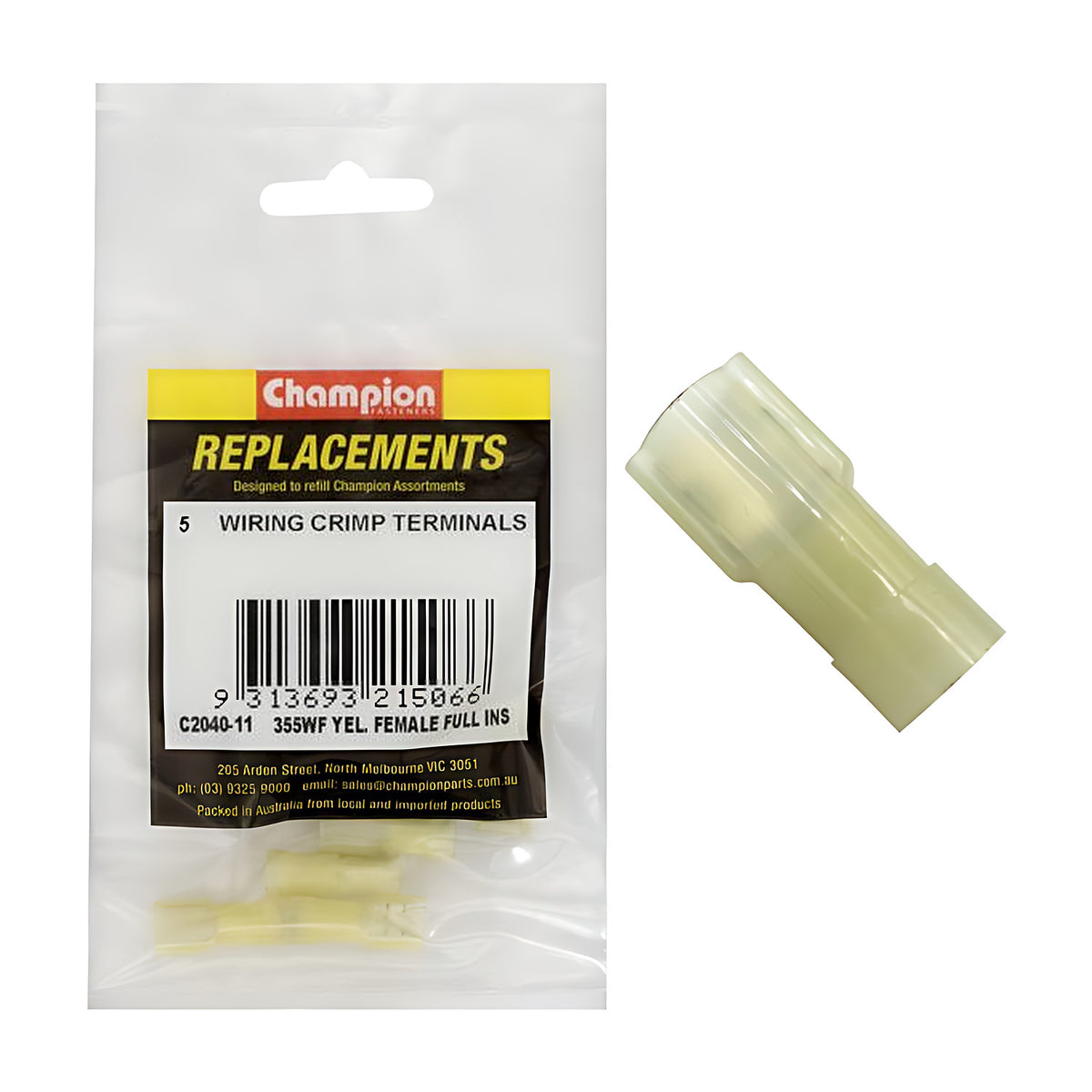 Champion C2040 Crimp Terminal Blade Female Fully Insulated
