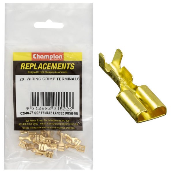 Champion C2040 Crimp Terminal Lanced Push - On - AIMS Industrial Supplies