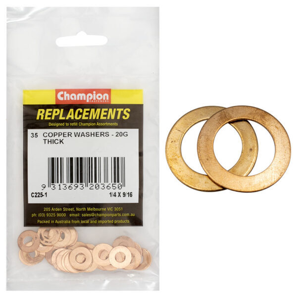 Champion C225-1 Imperial Copper Washer 1/4 x 9/16" -  35/Pack