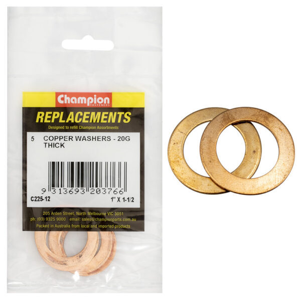 Champion C225-12 Imperial Copper Washer 1 x 1-1/2" -  5/Pack