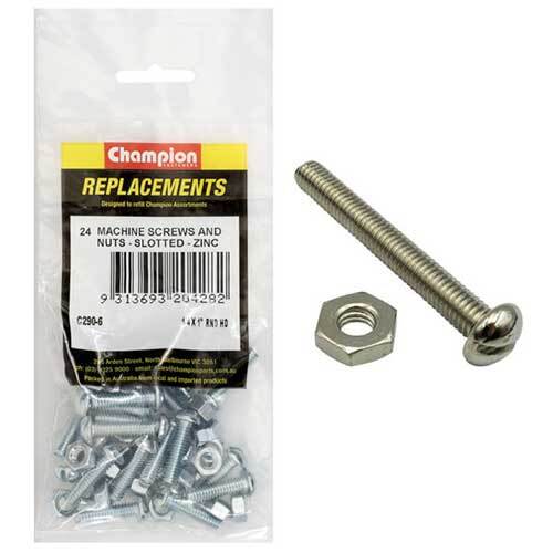 Champion C290-6 Round Head Slotted Screw 1/4 x 1" -  24/Pack