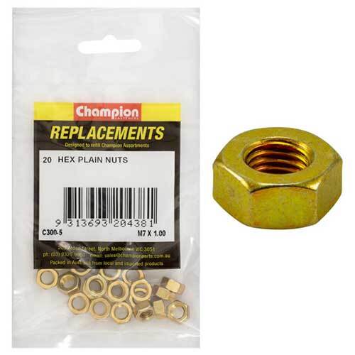 Champion C300-5 Plain Hex Nut M7 x 1.00mm -  20/Pack