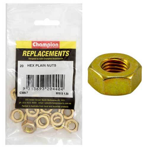 Champion C300-7 Plain Hex Nut M10 x 1.5mm -  20/Pack