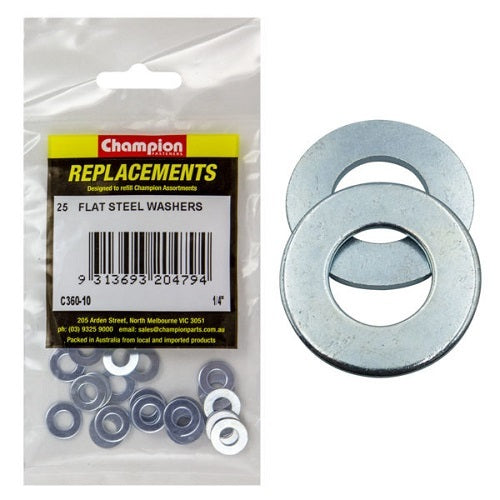 Champion C360-10 Flat Washer 1/4" -  25/Pack1