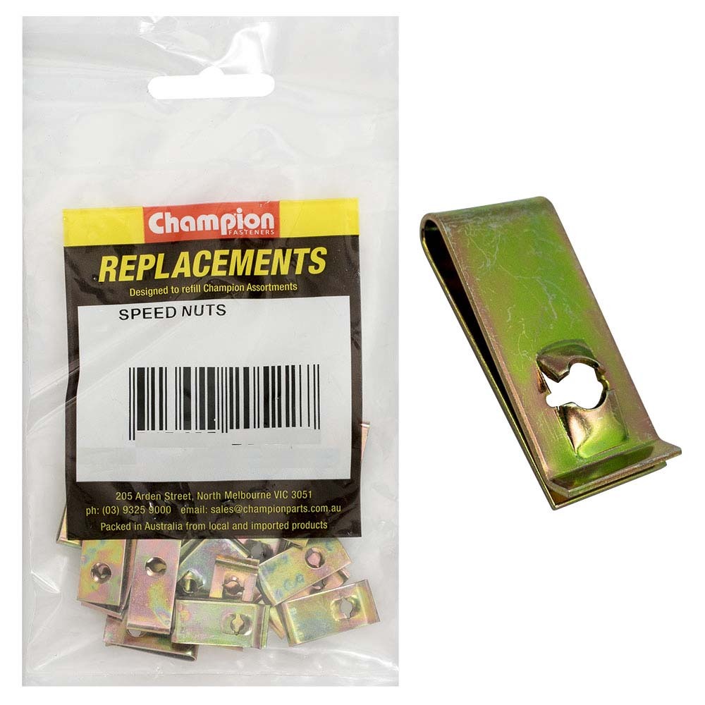 Champion C380-1 Speed Nut U-Type Screw 23.95 x 10.90 x 4.20mm - 20/Pack