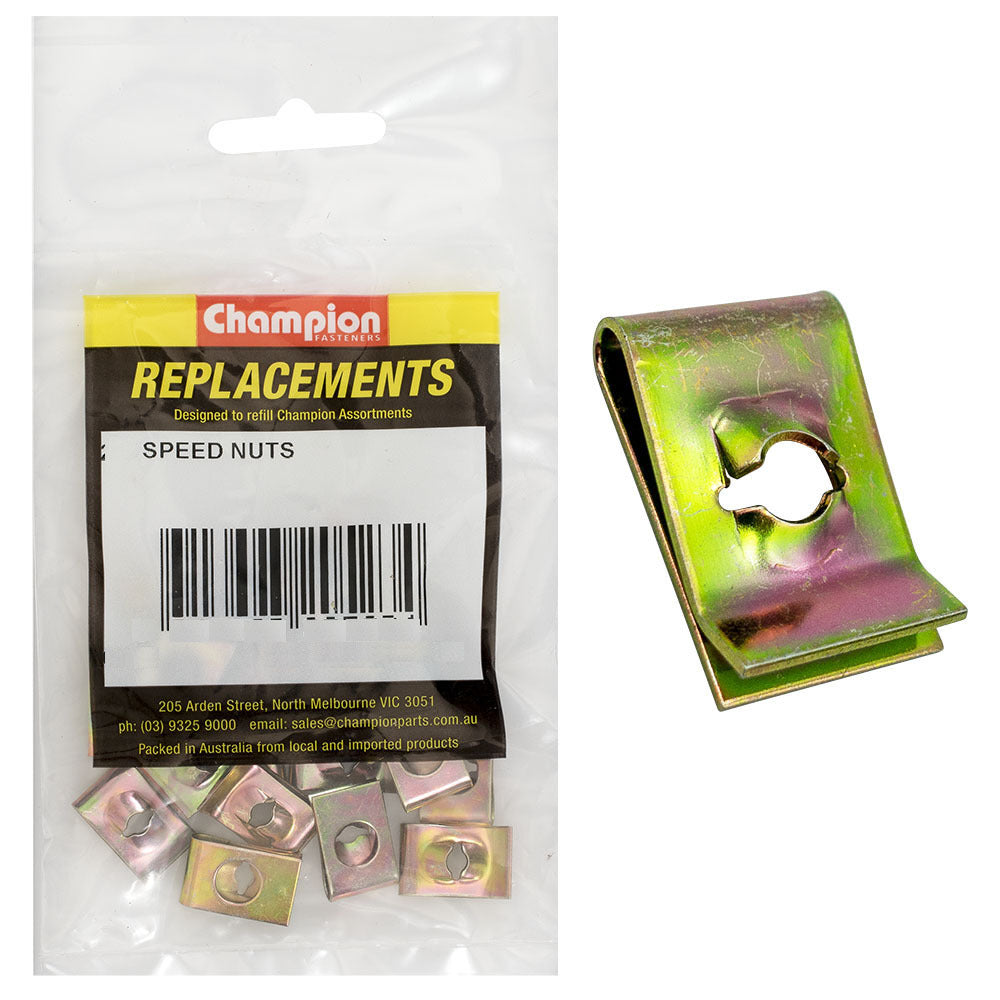 Champion C380-2 Speed Nut U-Type Screw 20 x 12.90 x 4.15mm - 20/Pack