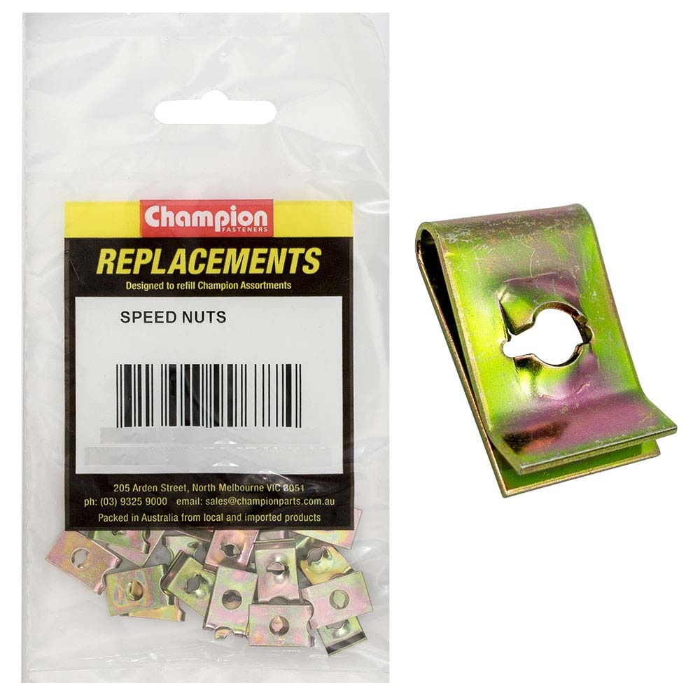 Champion C380-3 Speed Nut U-Type Screw 16.60 x 10.95 x 3.65mm - 20/Pack