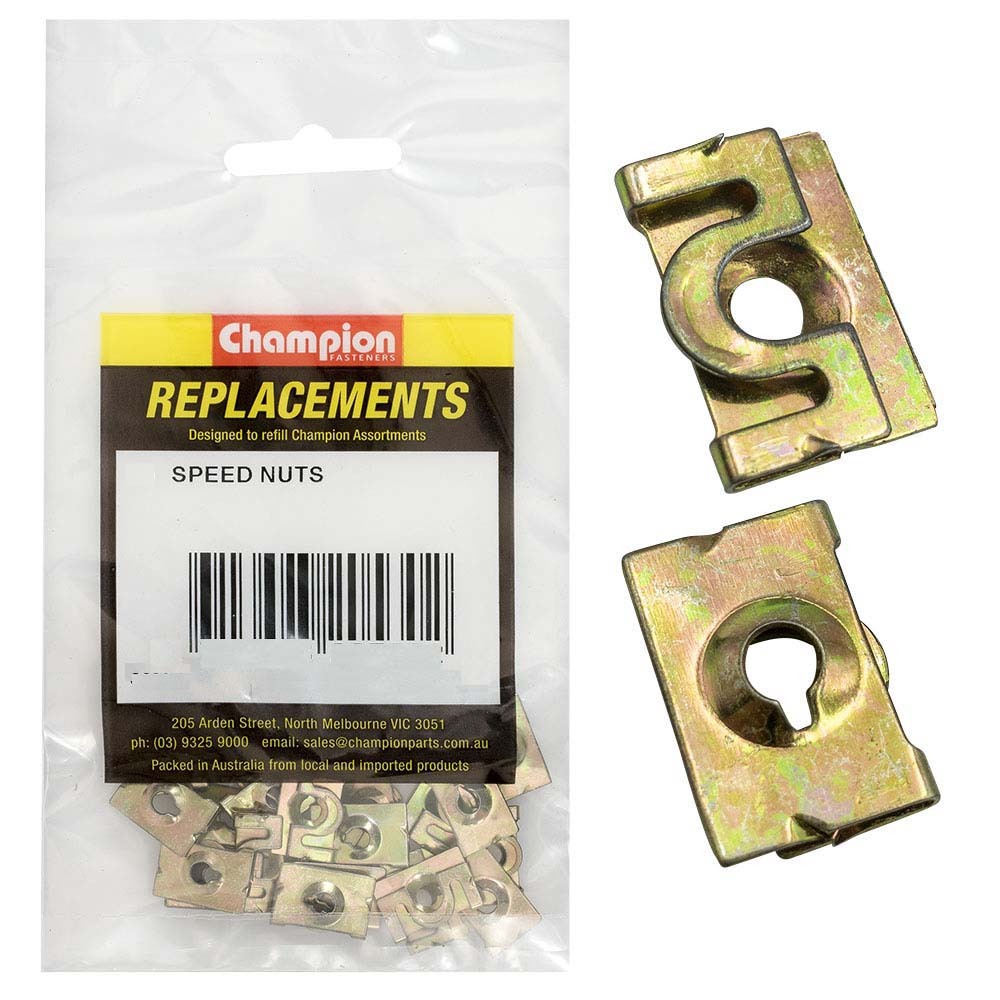 Champion C380-6 Speed Nut Push-On 2.4mm Inner Diameter - 50/Pack