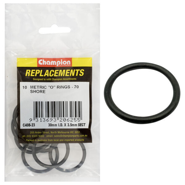 Champion C408-23 O-Ring Nitrile 70 Metric 30 x 3.5mm - 10/Pack
