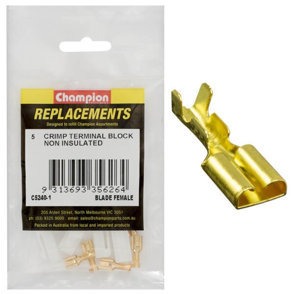 Champion C5240 Crimp Terminal Blade Female & Connector Block - AIMS Industrial Supplies