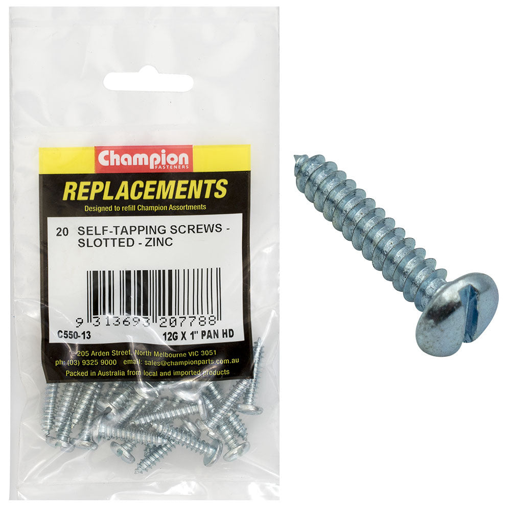 Champion C550-13 Pan Head Combo/Slotted Screw 5.5 x 25mm - 20/Pack