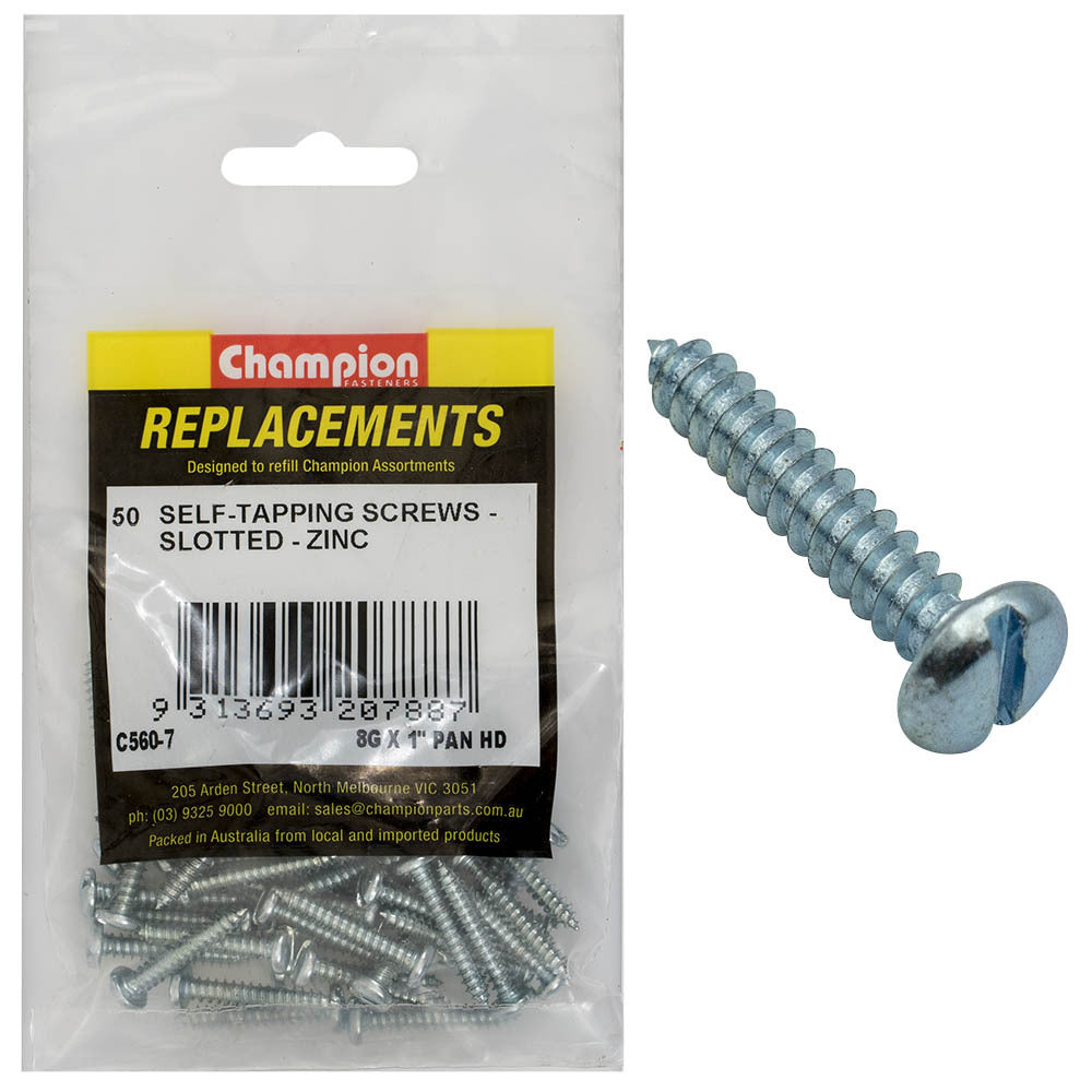 Champion C560-7 Pan Head Combo/Slotted Screw 4.2 x 25mm - 50/Pack