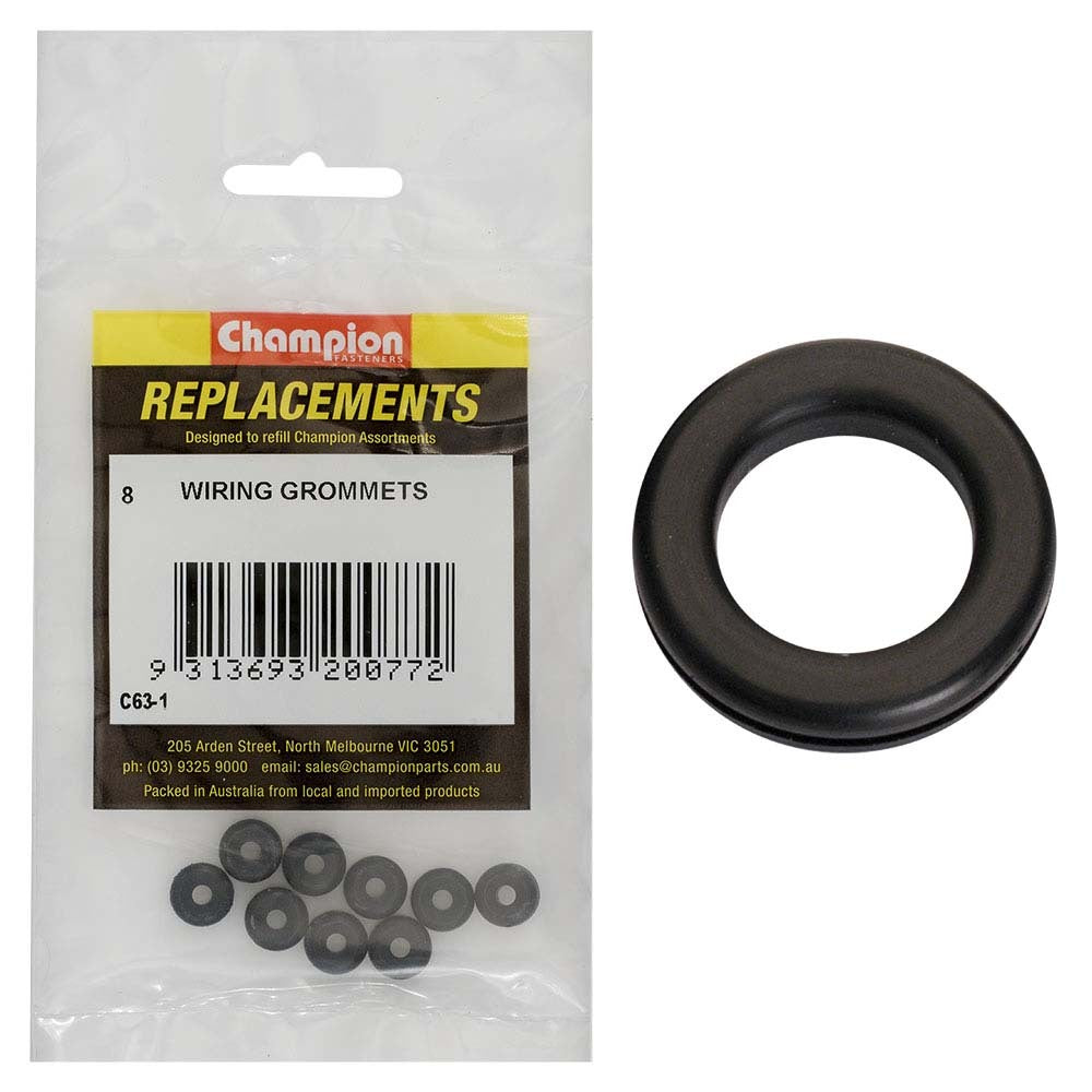 Champion C63-1 Wiring Grommet M3 x 7 x 11mm - 8/Pack