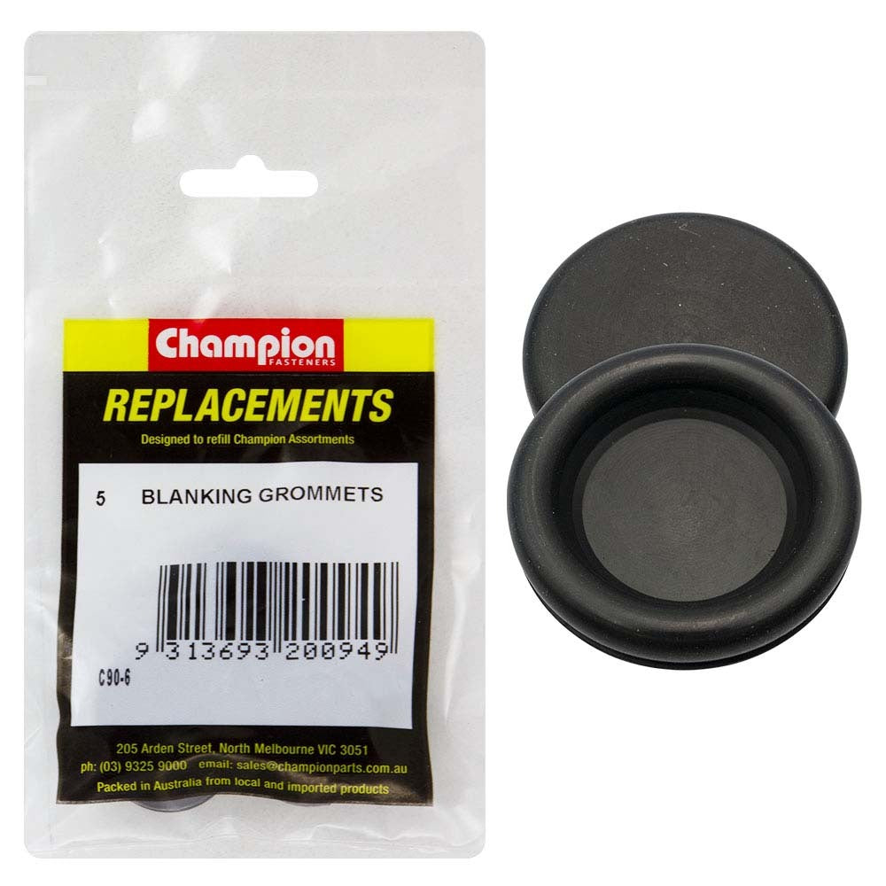 Champion C90-6 Rubber Blanking Grommet 22mm - 5/Pack