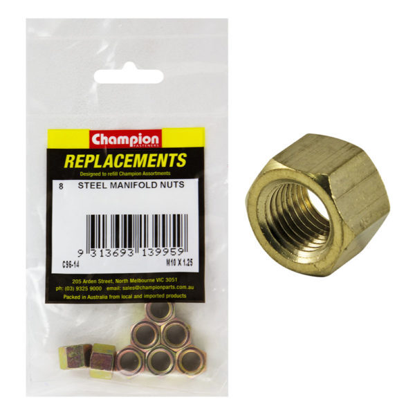 Champion C95-14 Manifold Nut Brass M10 x 1.5mm - 4/Pack