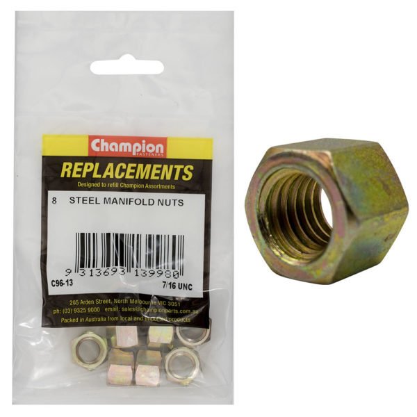 Champion C96 Hex Manifold Nut Steel - UNC - AIMS Industrial Supplies
