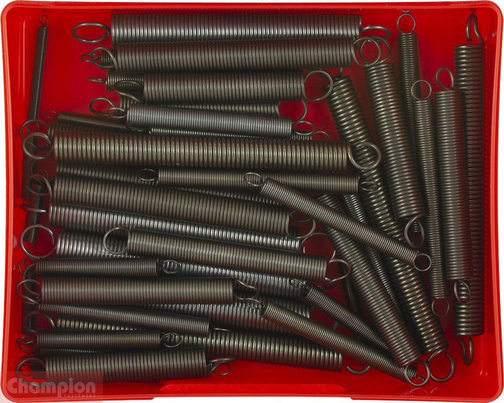 Champion CA101 Extension Spring Assortment Kit, 48 Pieces - AIMS Industrial Supplies