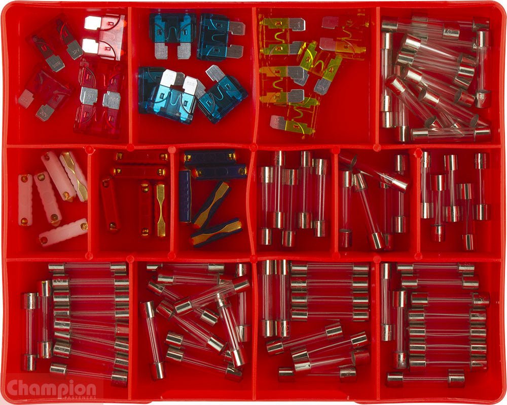 Champion CA105 Auto Fuse Assortment Kit - 100 Pieces - AIMS Industrial Supplies