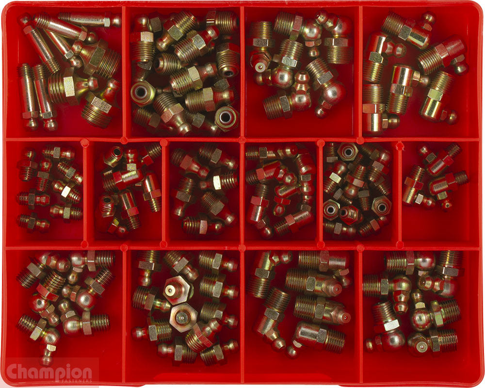 Champion CA108 Imperial Grease Nipple Assortment Kit, 113 Pieces1