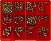 Champion CA109 Metric Grease Nipple Assortment Kit, 105 Pieces - AIMS Industrial Supplies