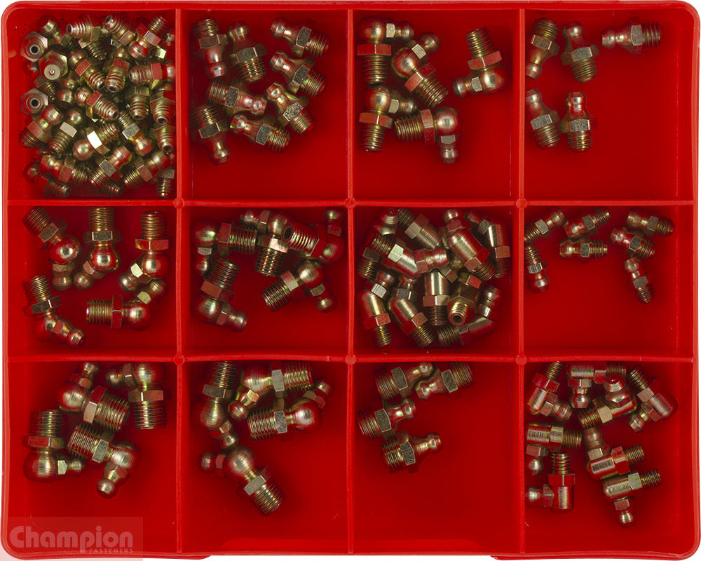 Champion CA109 Metric Grease Nipple Assortment Kit, 105 Pieces1