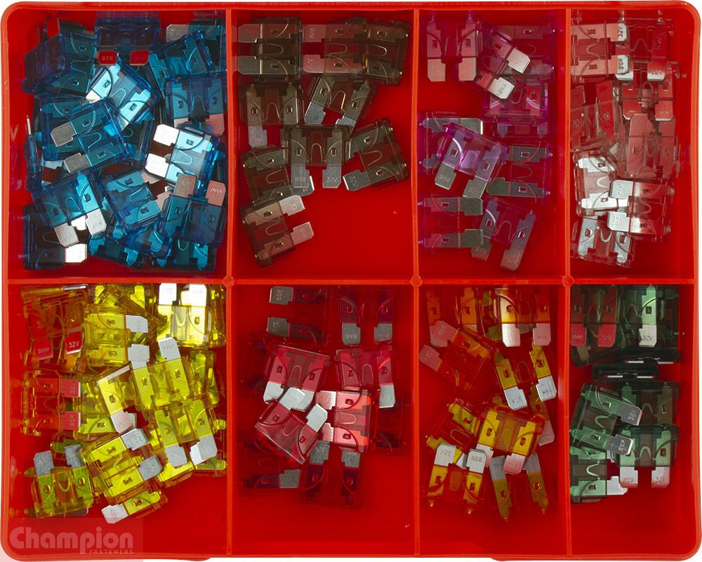 Champion CA110 Blade Fuse Assortment Kit 3 - 30 Amp - 110 Pieces - AIMS Industrial Supplies