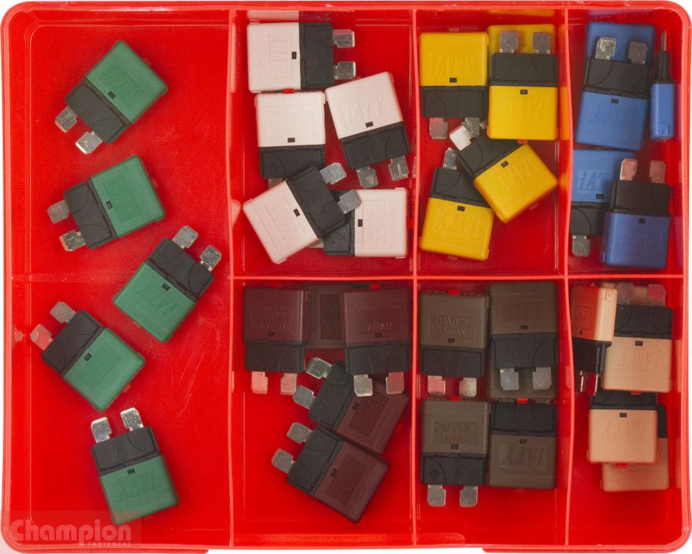 Champion CA113 Circuit Breaker Fuse Assortment Kit - 35 Pieces - AIMS Industrial Supplies