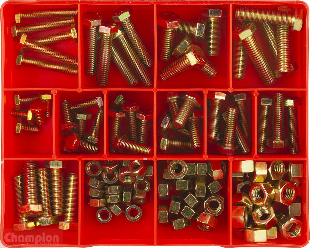 Champion CA125 UNC Screw and Nut Assortment Kit - AIMS Industrial Supplies