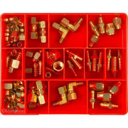 Champion CA134 Brass Adaptor Fittings Assortment Kit - 100 Pieces - AIMS Industrial Supplies