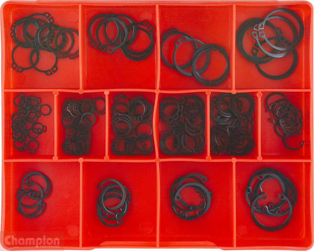 Champion CA155 Internal & External Imperial Circlip Assortment Kit, 155 Pcs1