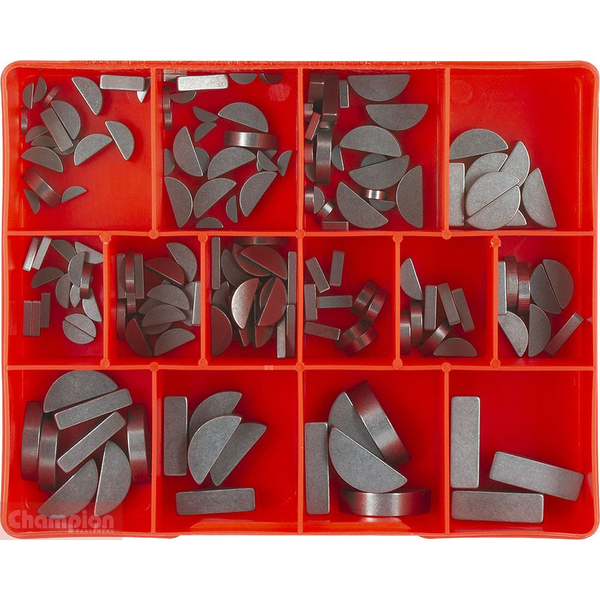 Champion CA1705 Woodruff Key Metric Assortment Kit, 164 Pieces