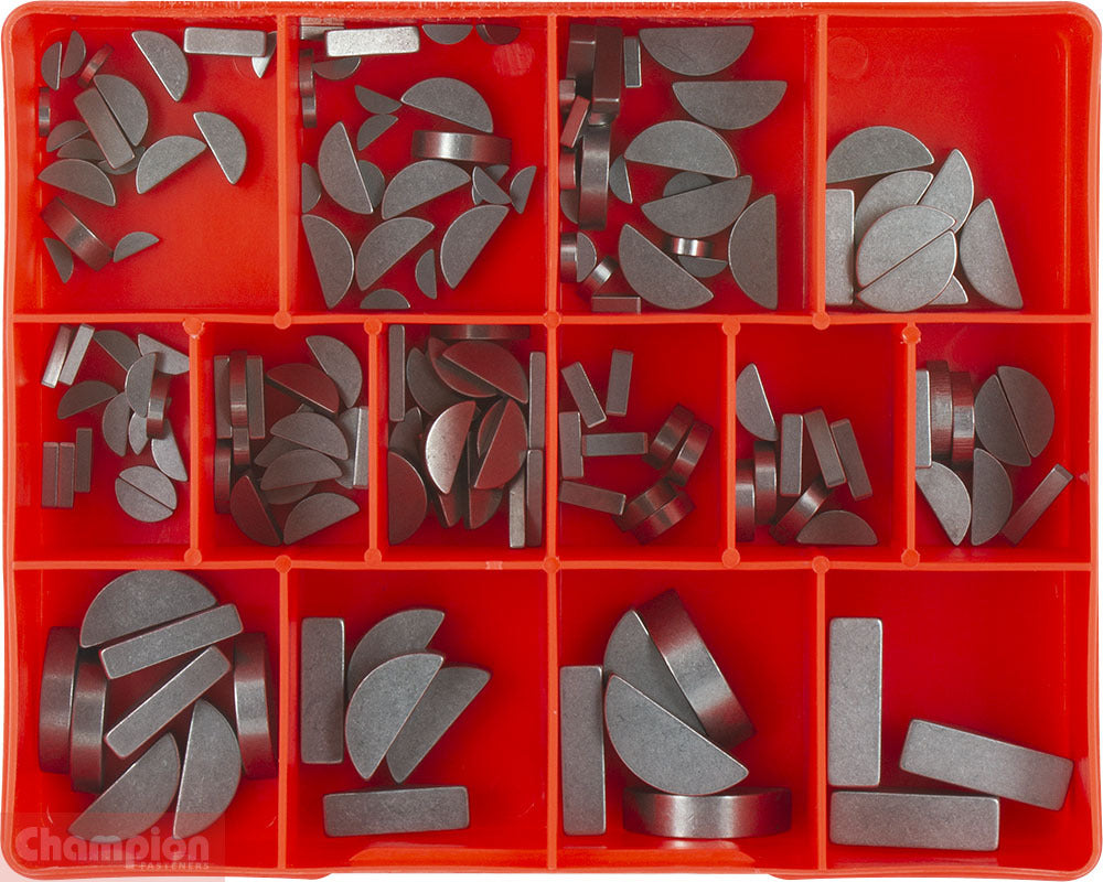 Champion CA1705 Woodruff Key Metric Assortment Kit, 164 Pieces1