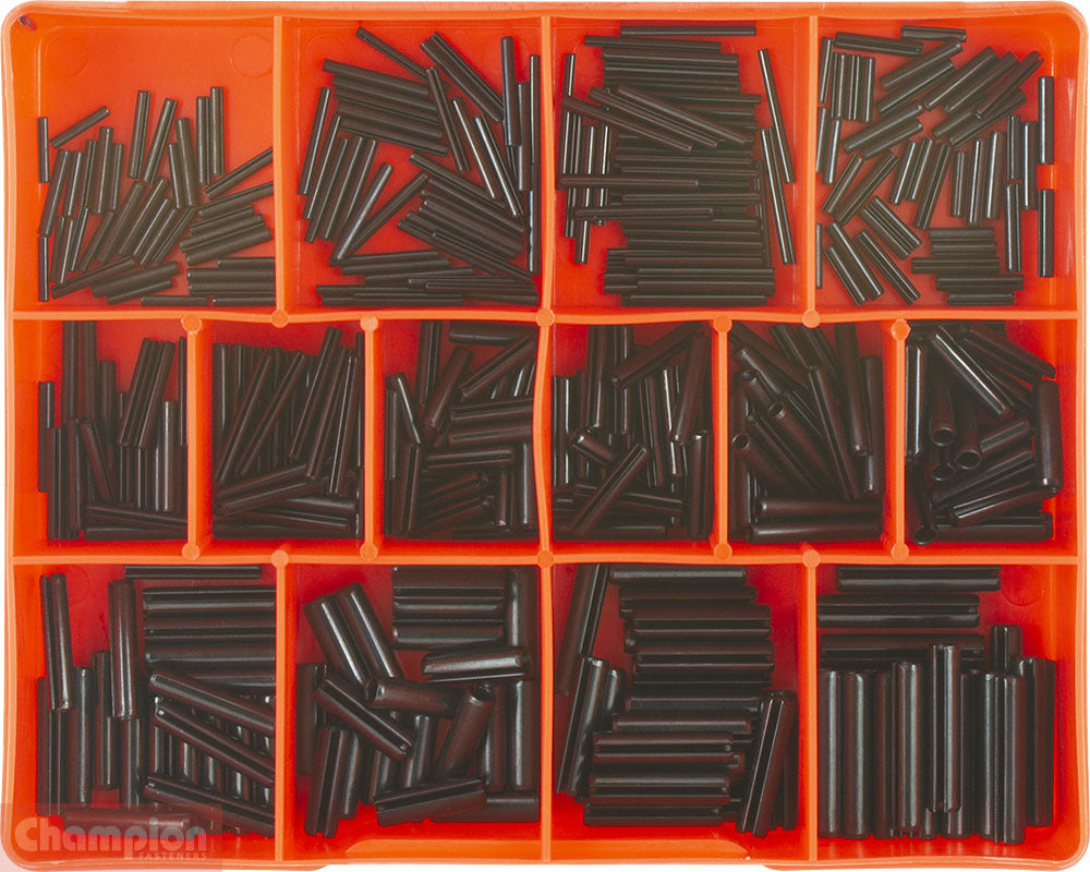 Champion CA1715 Small Roll Pin Metric Assortment Kit, 360 Pieces1