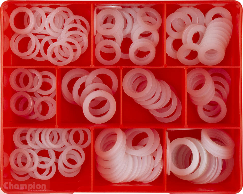 Champion CA1740 Nylon Drain Plug Washer Assortment Kit - 160 Pieces1