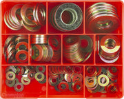 Champion CA1755 Flat Washer High Tensile Assortment Kit, 175 Pieces - AIMS Industrial Supplies