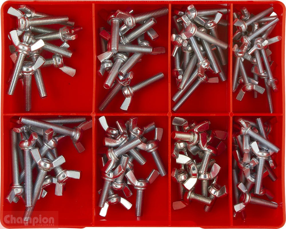 Champion CA1798 Wing Screw Metric Assortment Kit, 95 Pcs - AIMS Industrial Supplies