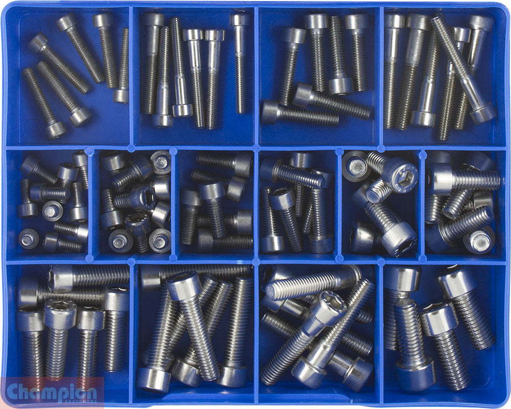 Champion CA1817 Socket Head Cap Screw Metric -316/A4 Kit, 90 Pcs1