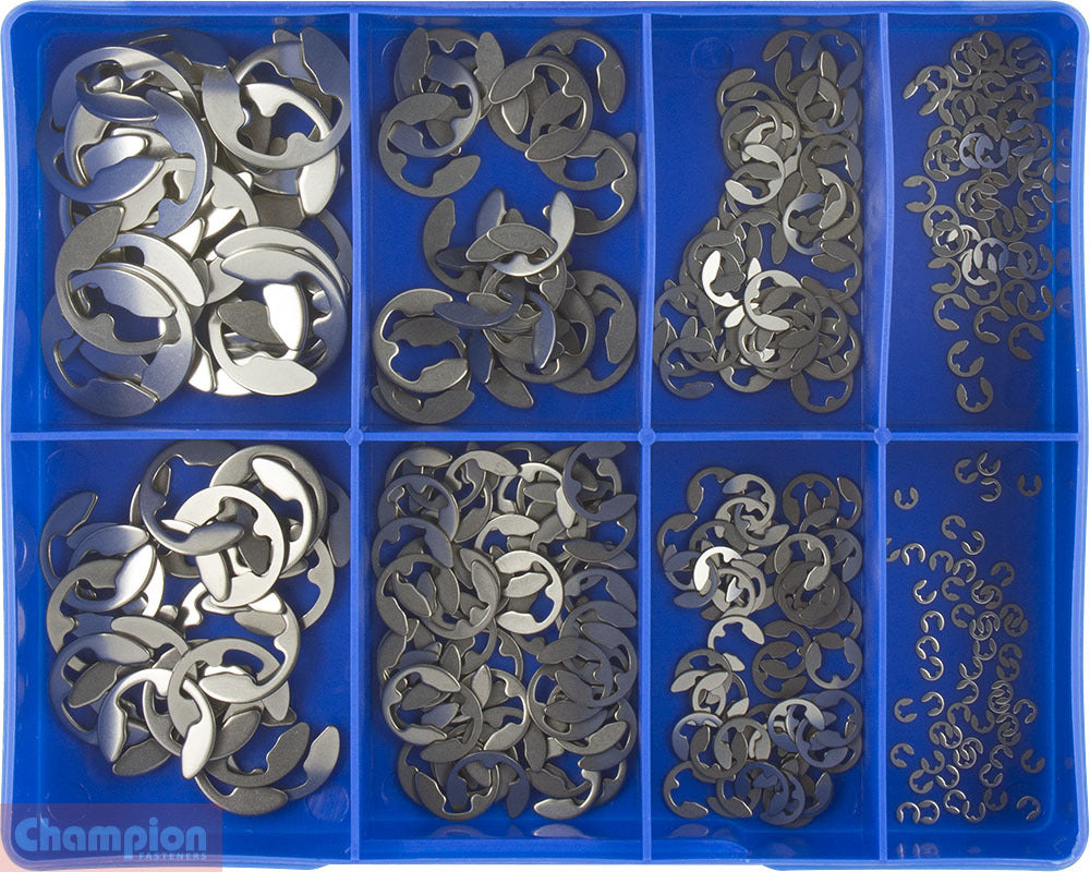 Champion CA1824 E-Circlip Metric Stainless Steel Kit, 325 Pcs1