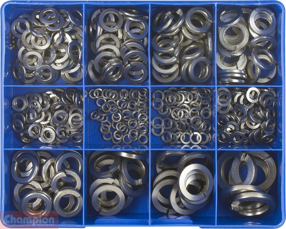 Champion CA1840 Spring Washer Stainless Steel Assortment Kit, 345 Pcs1