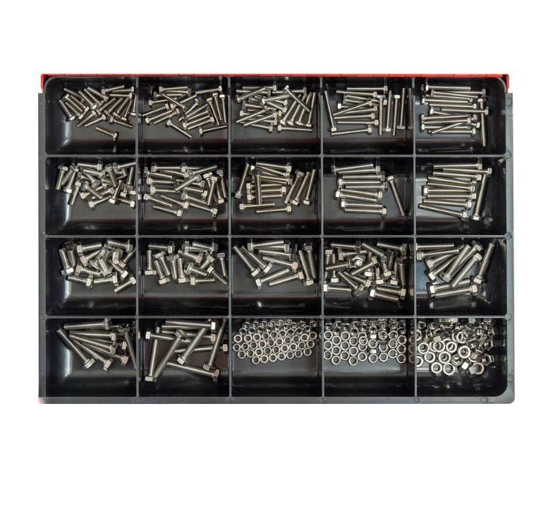 Champion CA1872 Metric Small Set Screw & Nut Stainless Steel Master Kit - AIMS Industrial Supplies