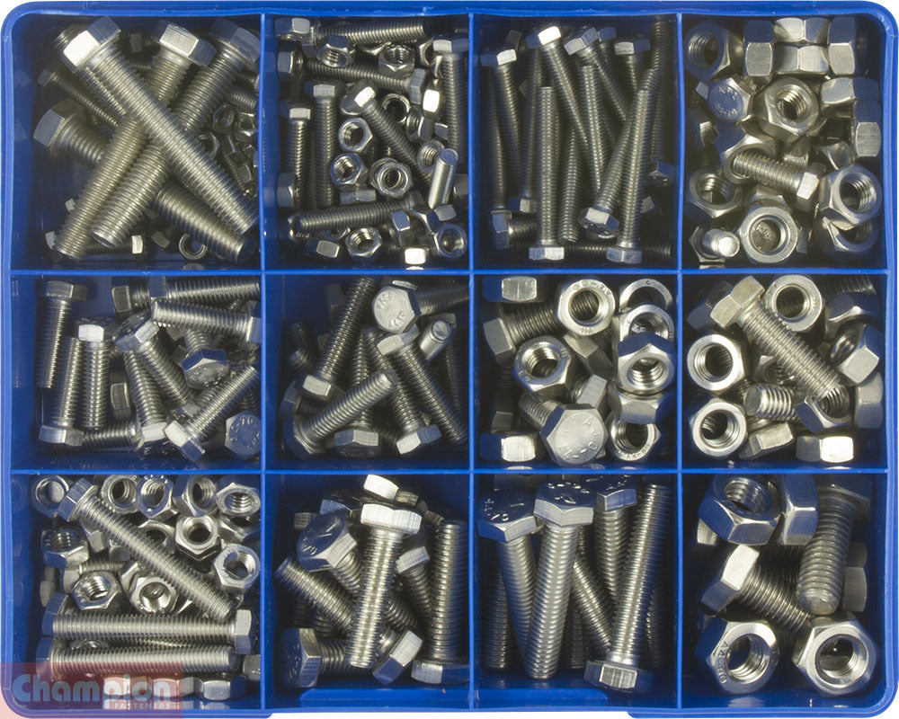 Champion CA1885 Hex Set Screw and Nuts Stainless Steel Kit, 328 Pcs1